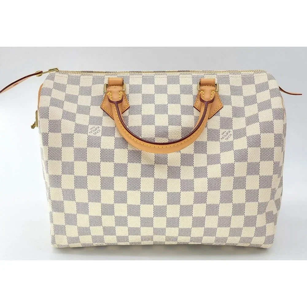 Louis Vuitton Speedy 30 Damier Azur Canvas Tote | Super Mint Condition - Picture 3 of 9